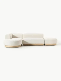 Modulares Ecksofa Natalie aus Teddy-Bouclé