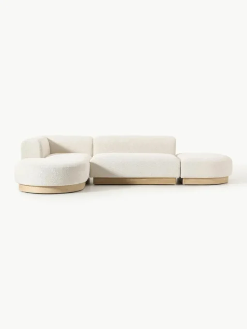 Modulares Ecksofa Natalie aus Teddy-Bouclé