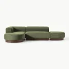 Modulares Ecksofa Natalie aus Teddy-Bouclé