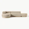 Modulares Ecksofa Natalie aus Teddy-Bouclé