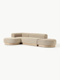 Modulares Ecksofa Natalie aus Teddy-Bouclé
