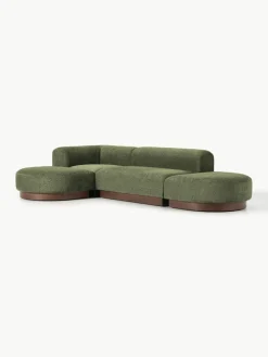 Modulares Ecksofa Natalie aus Teddy-Bouclé