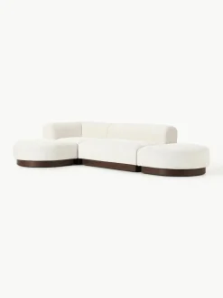 Modulares Ecksofa Natalie aus Teddy-Bouclé