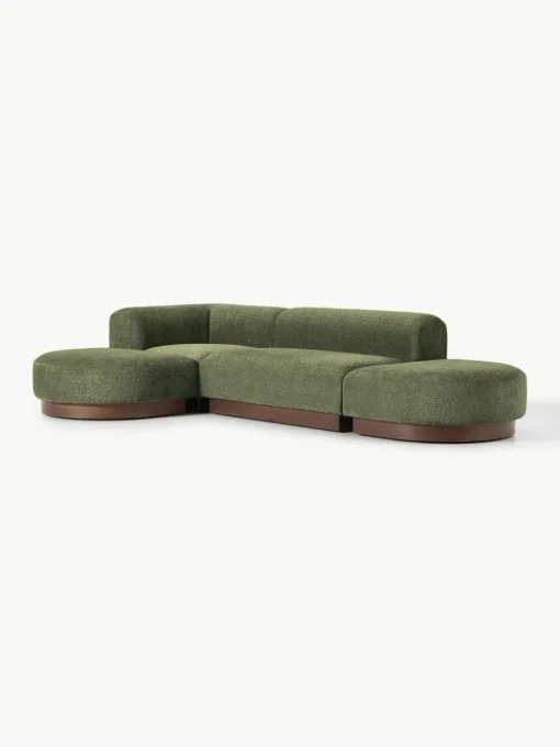 Modulares Ecksofa Natalie aus Teddy-Bouclé