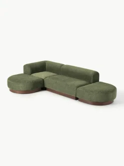 Modulares Ecksofa Natalie aus Teddy-Bouclé