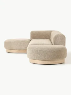 Modulares Ecksofa Natalie aus Teddy-Bouclé