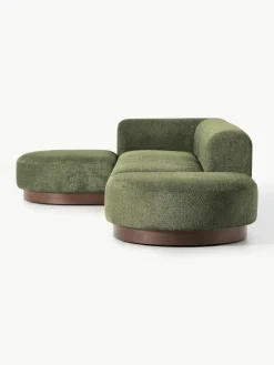 Modulares Ecksofa Natalie aus Teddy-Bouclé