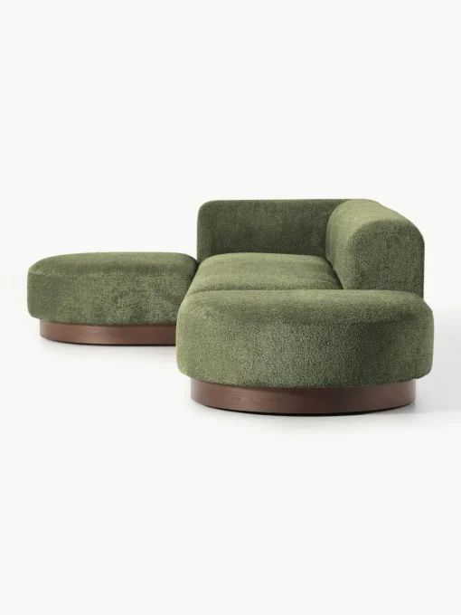 Modulares Ecksofa Natalie aus Teddy-Bouclé
