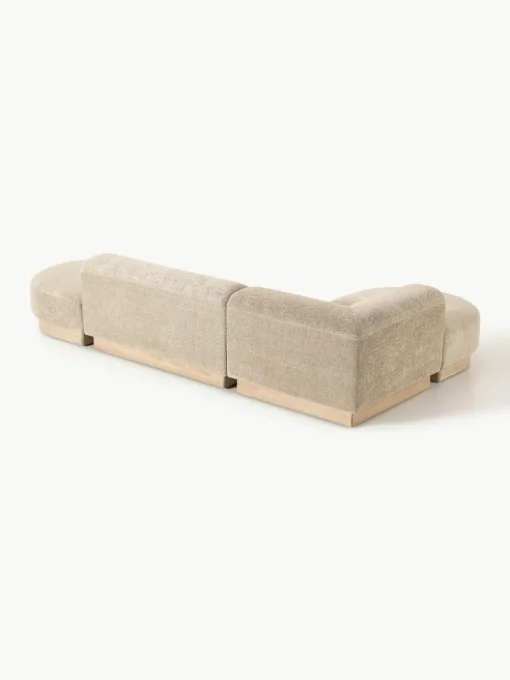 Modulares Ecksofa Natalie aus Teddy-Bouclé