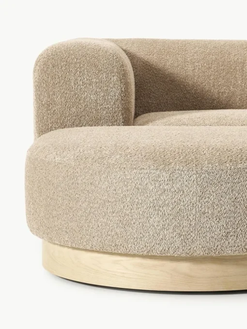 Modulares Ecksofa Natalie aus Teddy-Bouclé