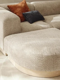 Modulares Ecksofa Natalie aus Teddy-Bouclé