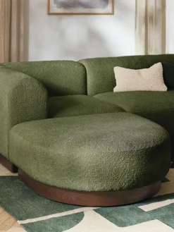 Modulares Ecksofa Natalie aus Teddy-Bouclé