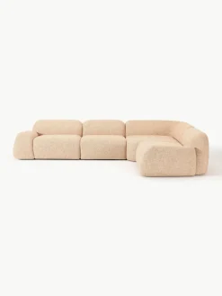Modulares Ecksofa Wolke (4-Sitzer) aus Bouclé