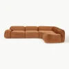 Modulares Ecksofa Wolke (4-Sitzer) aus Teddy-Bouclé
