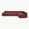 Modulares Ecksofa Wolke (4-Sitzer) aus Teddy-Bouclé