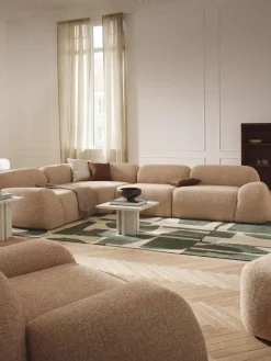 Modulares Ecksofa Wolke (4-Sitzer) aus Bouclé