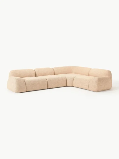 Modulares Ecksofa Wolke (4-Sitzer) aus Bouclé
