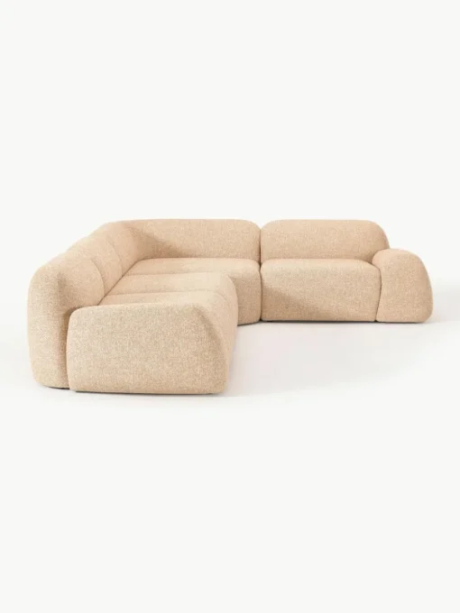 Modulares Ecksofa Wolke (4-Sitzer) aus Bouclé