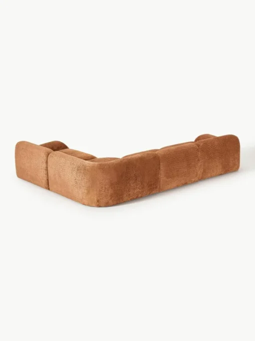 Modulares Ecksofa Wolke (4-Sitzer) aus Teddy-Bouclé