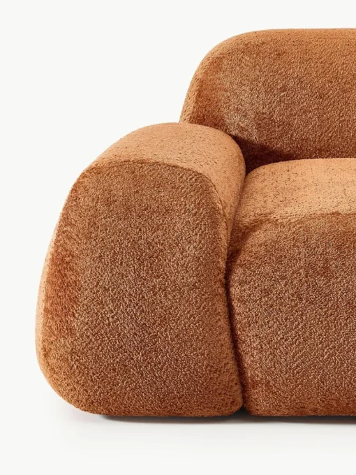 Modulares Ecksofa Wolke (4-Sitzer) aus Teddy-Bouclé