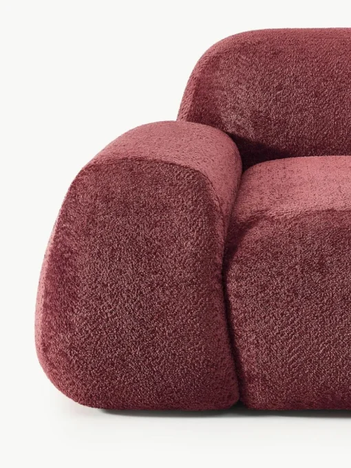 Modulares Ecksofa Wolke (4-Sitzer) aus Teddy-Bouclé