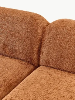 Modulares Ecksofa Wolke (4-Sitzer) aus Teddy-Bouclé