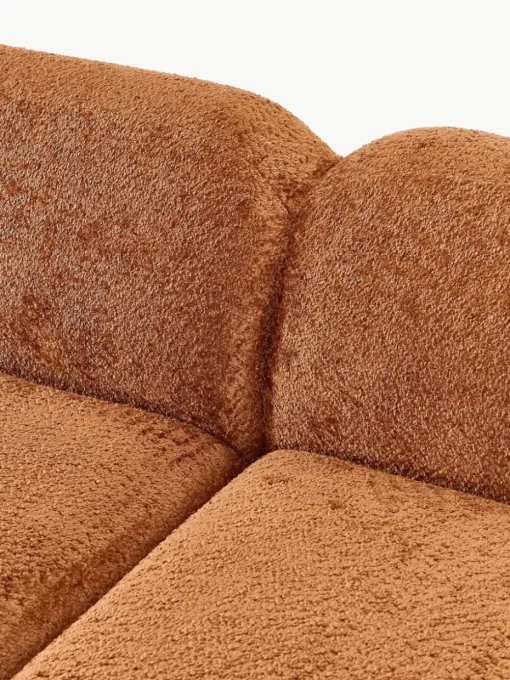 Modulares Ecksofa Wolke (4-Sitzer) aus Teddy-Bouclé