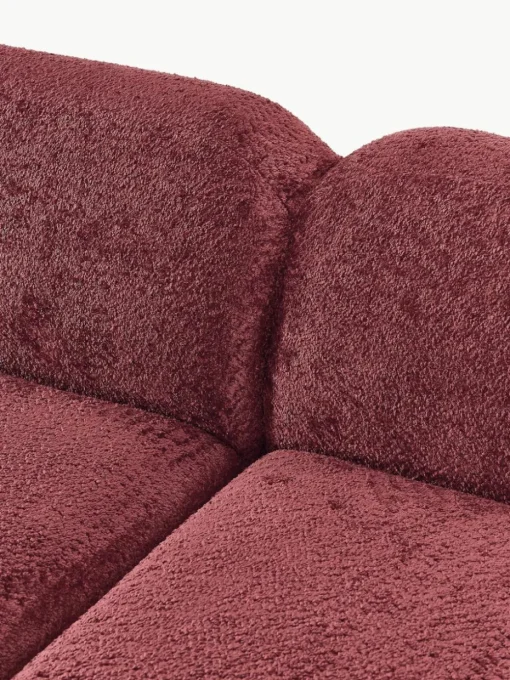 Modulares Ecksofa Wolke (4-Sitzer) aus Teddy-Bouclé