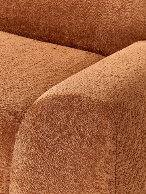 Modulares Ecksofa Wolke (4-Sitzer) aus Teddy-Bouclé