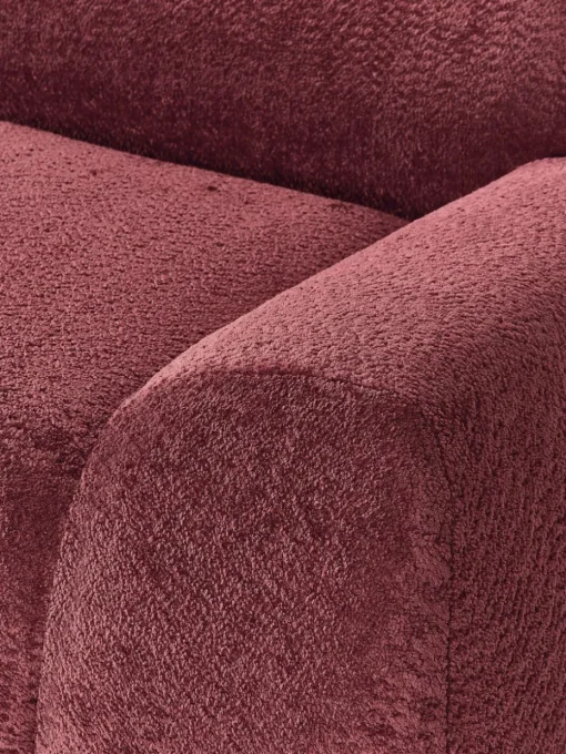 Modulares Ecksofa Wolke (4-Sitzer) aus Teddy-Bouclé