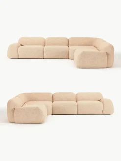 Modulares Ecksofa Wolke (4-Sitzer) aus Bouclé