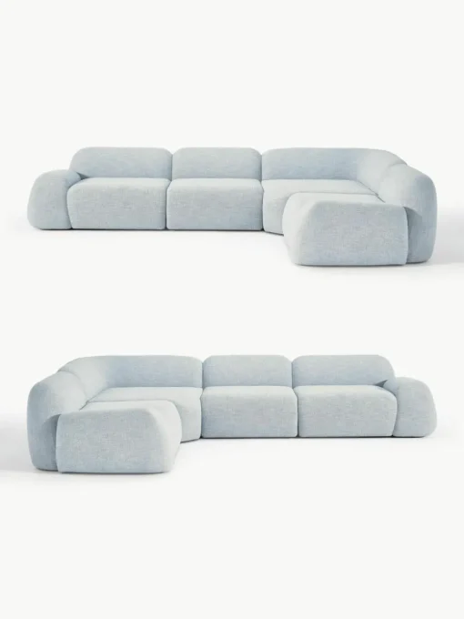 Modulares Ecksofa Wolke (4-Sitzer) aus Bouclé