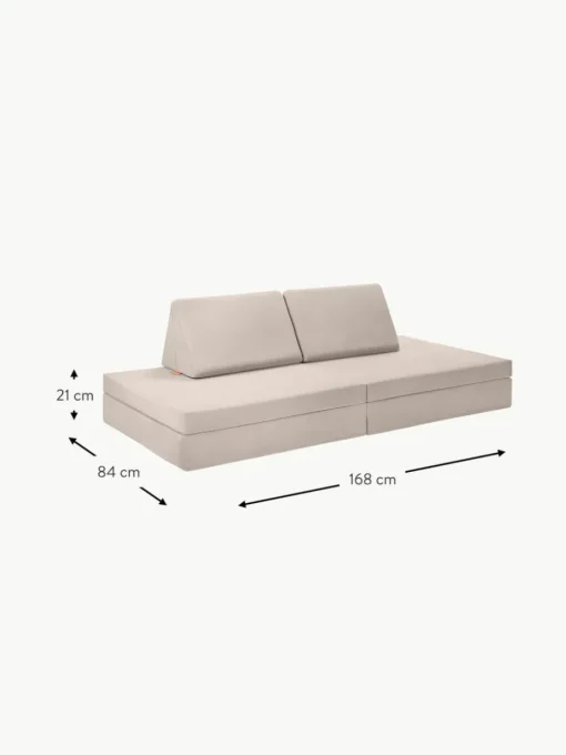 Modulares Kinder-Spielsofa Mila aus Samt, handgefertigt