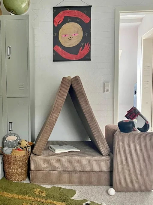 Modulares Kinder-Spielsofa Mila aus Cord, handgefertigt