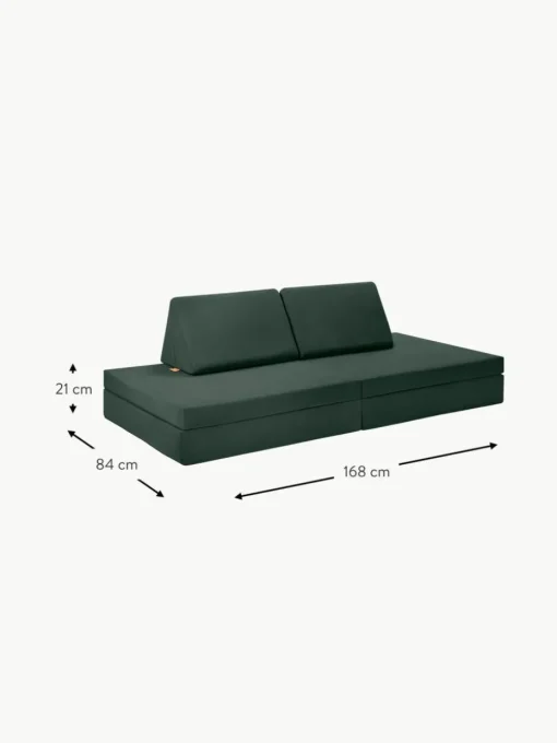 Modulares Kinder-Spielsofa Mila aus Samt, handgefertigt
