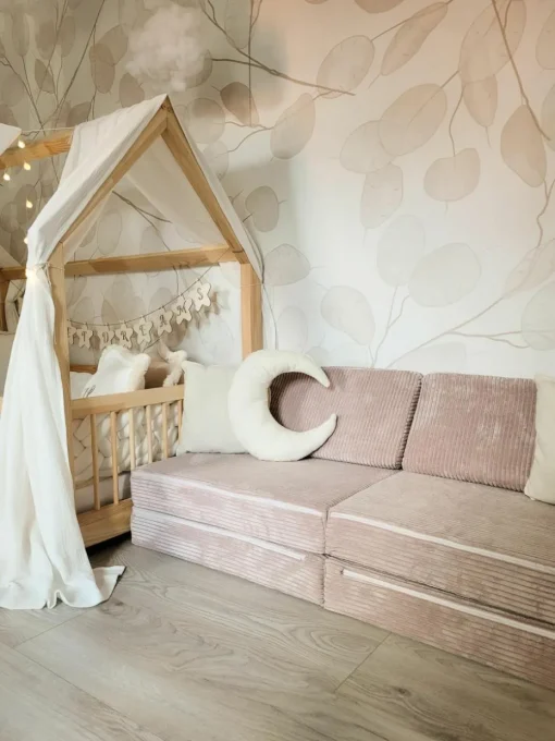 Modulares Kinder-Spielsofa Mila aus Cord, handgefertigt