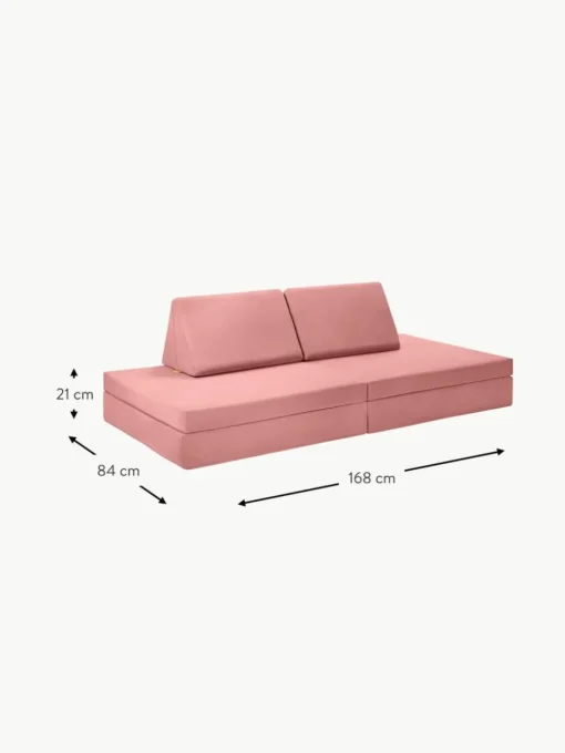 Modulares Kinder-Spielsofa Mila aus Samt, handgefertigt