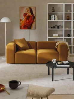 Modulares Samt-Sofa Lena (3-Sitzer)