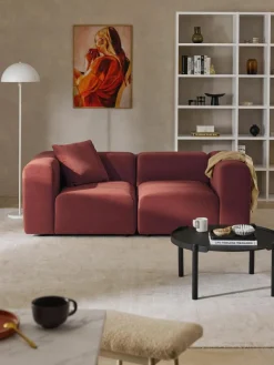 Modulares Samt-Sofa Lena (3-Sitzer)