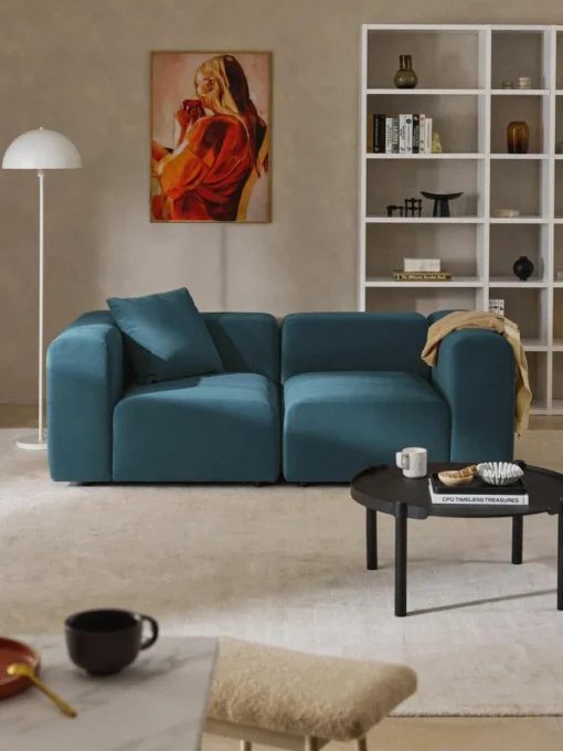 Modulares Samt-Sofa Lena (3-Sitzer)