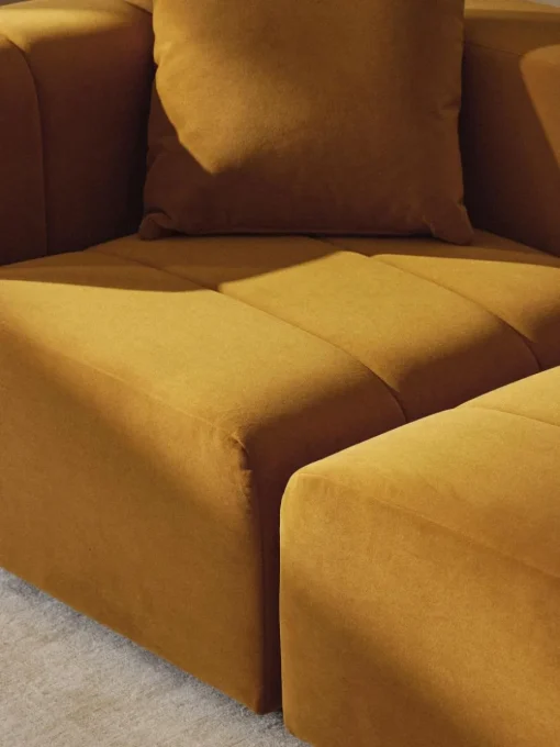Modulares Samt-Sofa Lena (3-Sitzer)