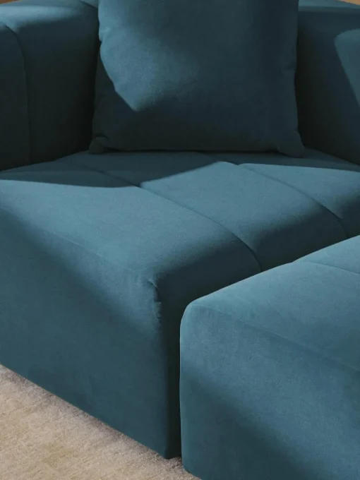 Modulares Samt-Sofa Lena (3-Sitzer)