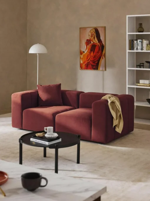 Modulares Samt-Sofa Lena (3-Sitzer)