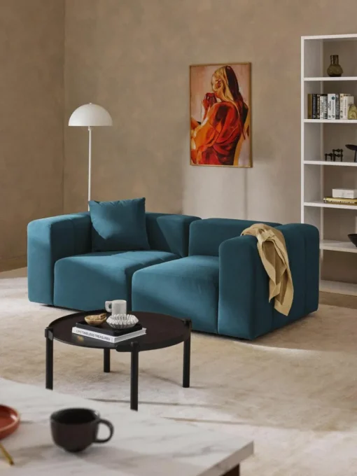 Modulares Samt-Sofa Lena (3-Sitzer)