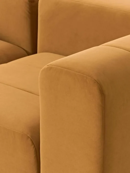 Modulares Samt-Sofa Lena (3-Sitzer)