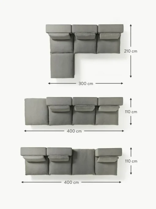 Modulares Sofa Felix mit Hocker