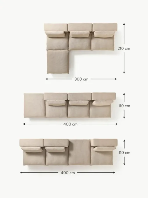 Modulares Sofa Felix mit Hocker