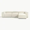 Modulares Sofa Lennon (4-Sitzer) mit Hocker (links/rechts)