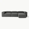 Modulares Sofa Lennon (4-Sitzer) mit Hocker (links/rechts)