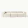 Modulares Sofa Lennon (4-Sitzer) aus Leinen-Mix